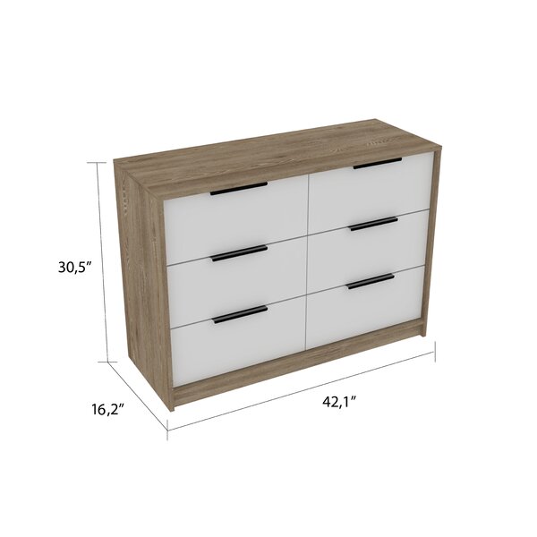 Wade Logan® Lang 4 Drawer Double Dresser Wayfair